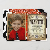 バンダナカウボーイ誕生日フォト招待状 招待状 (正面/裏面)