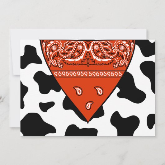 バンダナカウボーイ誕生日写真ありがとう サンキューカード (裏面)