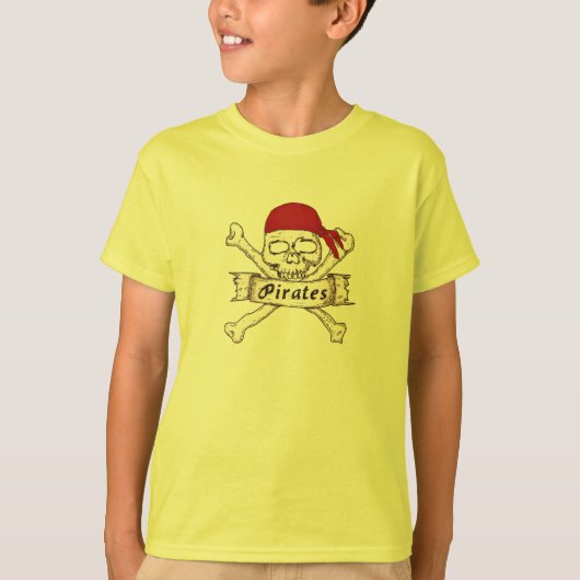 バンダナスカル海賊シャツ Tシャツ (正面)