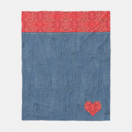 バンダナデニムルック フリースブランケット