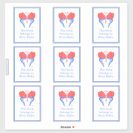 バンダナバタフライ蔵書票 シール