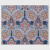 バンダナパターンとペイズリー要素。ヴィンテージ ラッピングペーパー (フラット)
