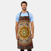 バンダナパターンワン エプロン (着用した状態)