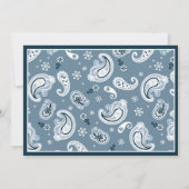 バンダナプリントカウボーイベビーシャワー 招待状 (裏面)