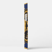 バンダナプリント:ブラックブルー金ゴールド。 Case-Mate iPhoneケース (裏面 / 右)