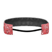 バンダナレッドペイズリー アスレチックヘッドバンド (裏面)