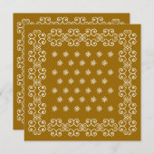 バンダナ招待状招待状ストゥウエスタンテーマパーティー 招待状 (正面/裏面)