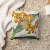 バンダパリシオレンジリンデニアオーキッド クッション (ブランケット)