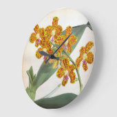 バンダパリシオレンジリンデニアオーキッド ラージ壁時計 (傾斜)