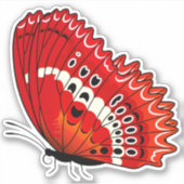 バンダンナバタフライステッカー シール (正面)