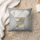 バンダージエレファントコンセプチュアルグレー金ゴールドシルバー クッション (ブランケット)