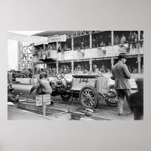 バンダービルトカップレースカー1910年 ポスター (正面)