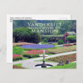 バンダービルトフォーマルマンションガーデンズハイドパークNY ポストカード (正面/裏面)