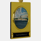 バンダービルト汽船1847 ゴールドプレートバナーオーナメント (右)