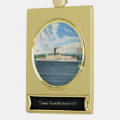 バンダービルト汽船1847 ゴールドプレートバナーオーナメント (左)