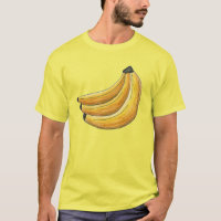 バンチオブバナナイエローバナナフルーティーTシャツ
