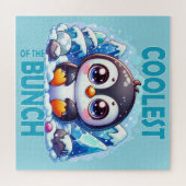 バンチクールプンかわいいベビーペンギンの漫画 ジグソーパズル (横)