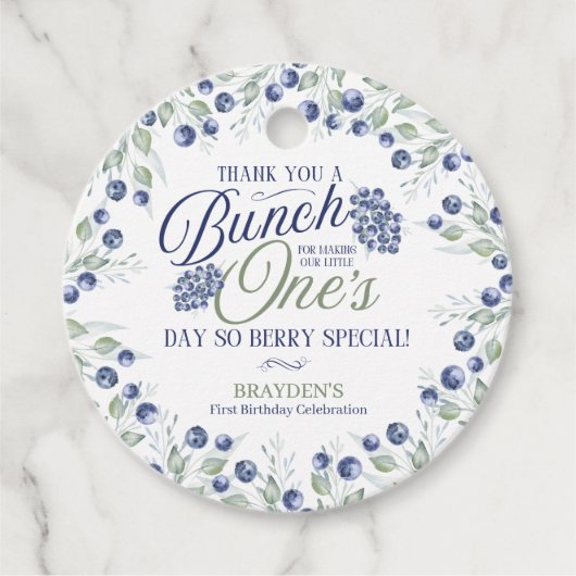 バンチベリーファースト誕生日メッセージカード フェイバータグ (正面)