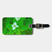 バンチベリーホワイトワイルドフラワー抽象芸術 ラゲッジタグ (正面横)