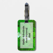 バンチベリーホワイトワイルドフラワー抽象芸術 ラゲッジタグ (裏面縦)