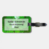 バンチベリーホワイトワイルドフラワー抽象芸術 ラゲッジタグ (裏面横)