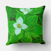 バンチベリー白山花の抽象芸術印象派 クッション (裏面)