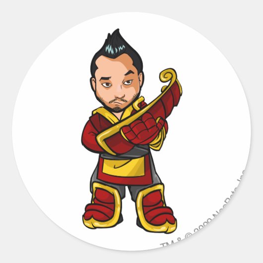 バンチャ忍者シェンクー選手 ラウンドシール (正面)