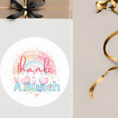 バンチ感謝していーレインボーラウンドステッカー ラウンドシール