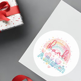 バンチ感謝していーレインボーラウンドステッカー ラウンドシール