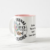 バンチ感謝してい先生フローラ感謝ギフト ツートーンマグカップ (正面左)