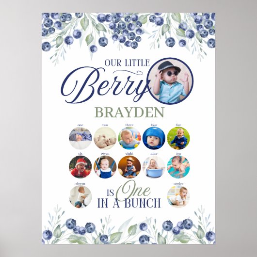 バンチ最初の誕生日のコラージュのサインの1つ ポスター (正面)