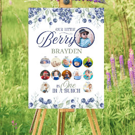 バンチ最初の誕生日のコラージュのサインの1つ ポスター