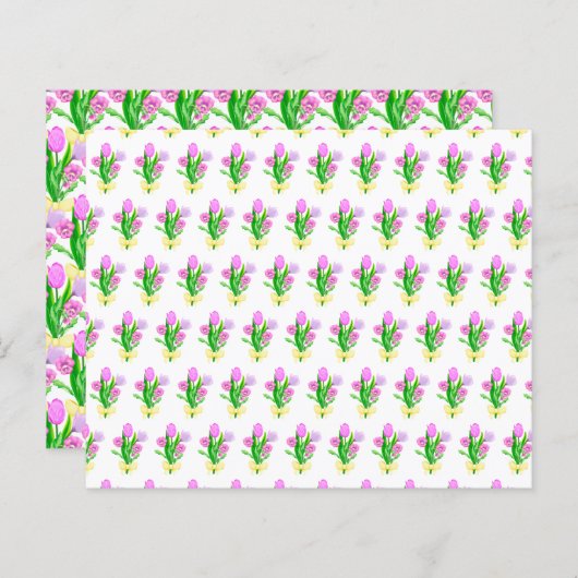 バンチ・オブ・春の花紙・シート (正面/裏面)