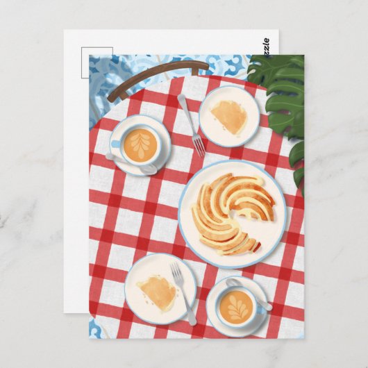 バンットケーキとコーヒー2人用 ポストカード (正面/裏面)