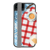 バンットケーキとコーヒー2人用 INCIPIO iPhoneウォレットケース (フォリオ裏面)