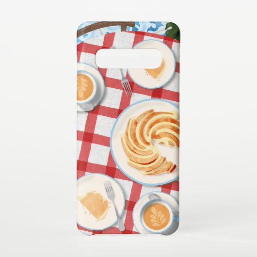 バンットケーキとコーヒー2人用 SAMSUNG GALAXYケース (裏面)