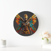 バンツマラフィキファンタジーアフリカンフェアリー ラージ壁時計 (ホーム)