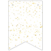 バンテおもしろいィング標識パーティー10で終わる!金ゴールド紙吹雪 バンティングフラッグ (第1の旗)