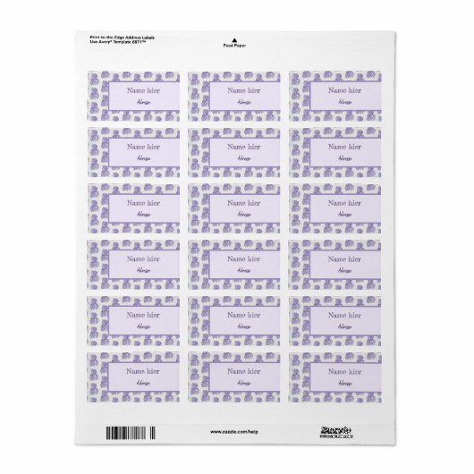 バンテアイリス ラベル (フルシート)