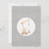 バンティンイエロー建築ダーティ3rd-y誕生日 招待状 (裏面)