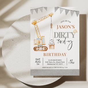 バンティンイエロー建築ダーティ3rd-y誕生日 招待状