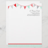 バンティングパーティーイベントのレター・ヘッド レターヘッド (正面/裏面)