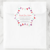 バンティングパーティーイベントプランナー赤紫アクア ラウンドシール (バッグ)