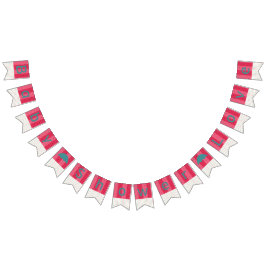 バンティング赤ちゃんシャワー「傘スイカ」 バンティングフラッグ