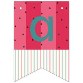 バンティング赤ちゃんシャワー「傘スイカ」 バンティングフラッグ (第2の旗)