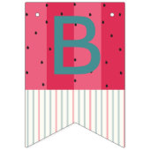 バンティング赤ちゃんシャワー「傘スイカ」 バンティングフラッグ (第1の旗)