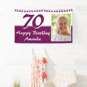 バンティング スターズ フォト 70歳の誕生日パーティー 横断幕 (インサイチュ)