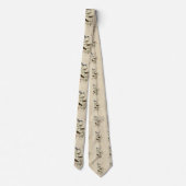 バンティング、スパロウ、ユンコ、（フィンチ）オードボンの鳥 ネクタイ (裏面)