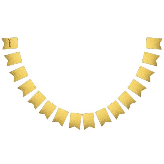 バンティンゴールドフォイル光沢のあるパーティーバナカスタマイズー バンティングフラッグ (全)