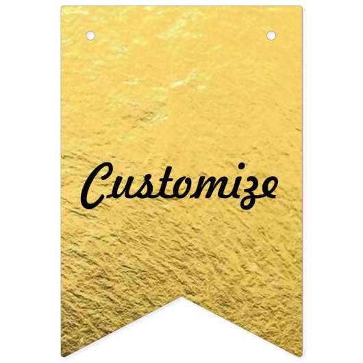 バンティンゴールドフォイル光沢のあるパーティーバナカスタマイズー バンティングフラッグ (第1の旗)